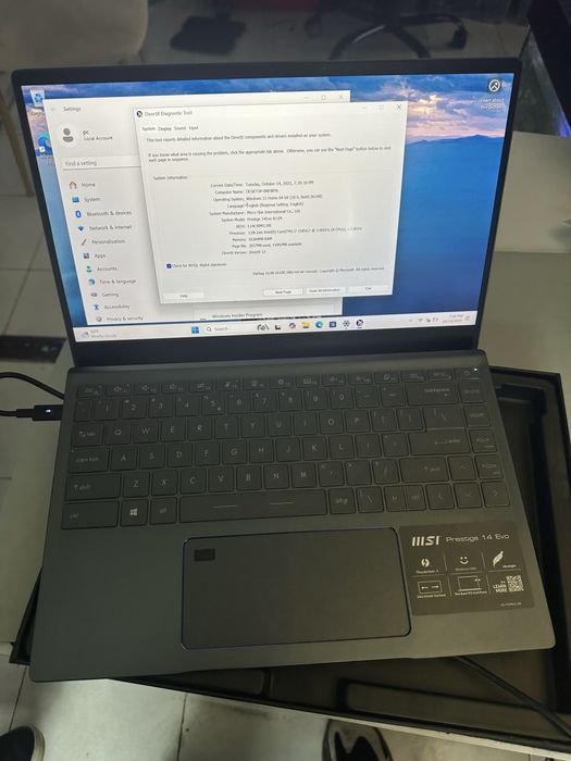 Laptop MSI Prestige 14 EVO i7-1185G7, 16GB, 1TB SSD, FHD