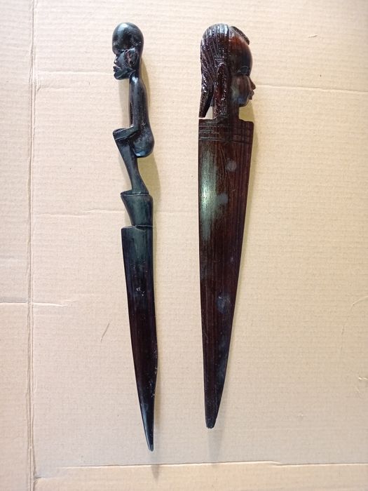 Cuțite abanos vechi deschis scrisori