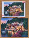 Puzzle 500, Lake Como + Puzzle 540, Michelangelo The ceiling