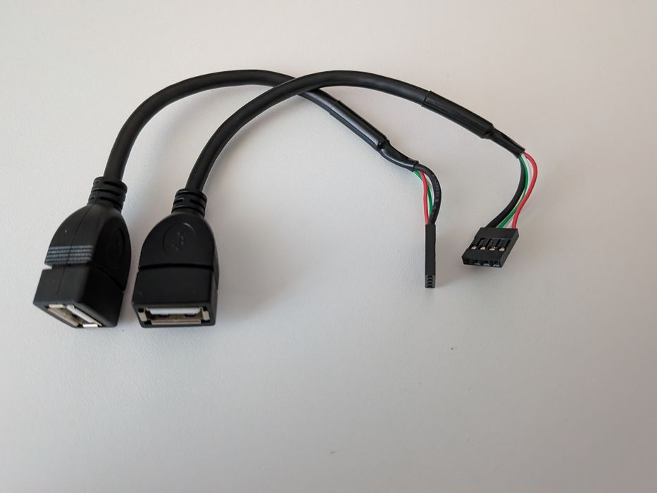2 x Cablu USB 2.0 A Female to USB Motherboard 4 pin IDC header