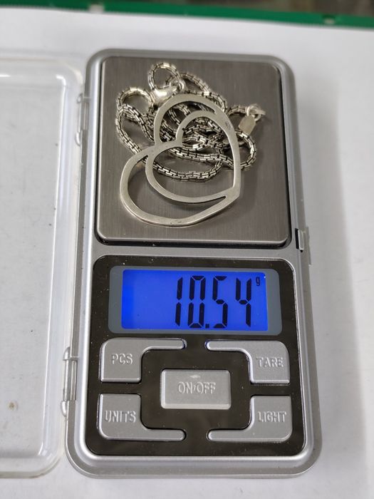 Сребърно колие 925 сърце