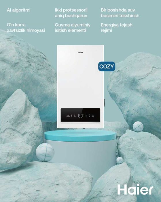 Электр котел бир фазали HAIER COZU 8kVt  kotel оптом склад доставка