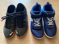 Футболни обувки Puma (стоножки) и спортни обувки Декатлон