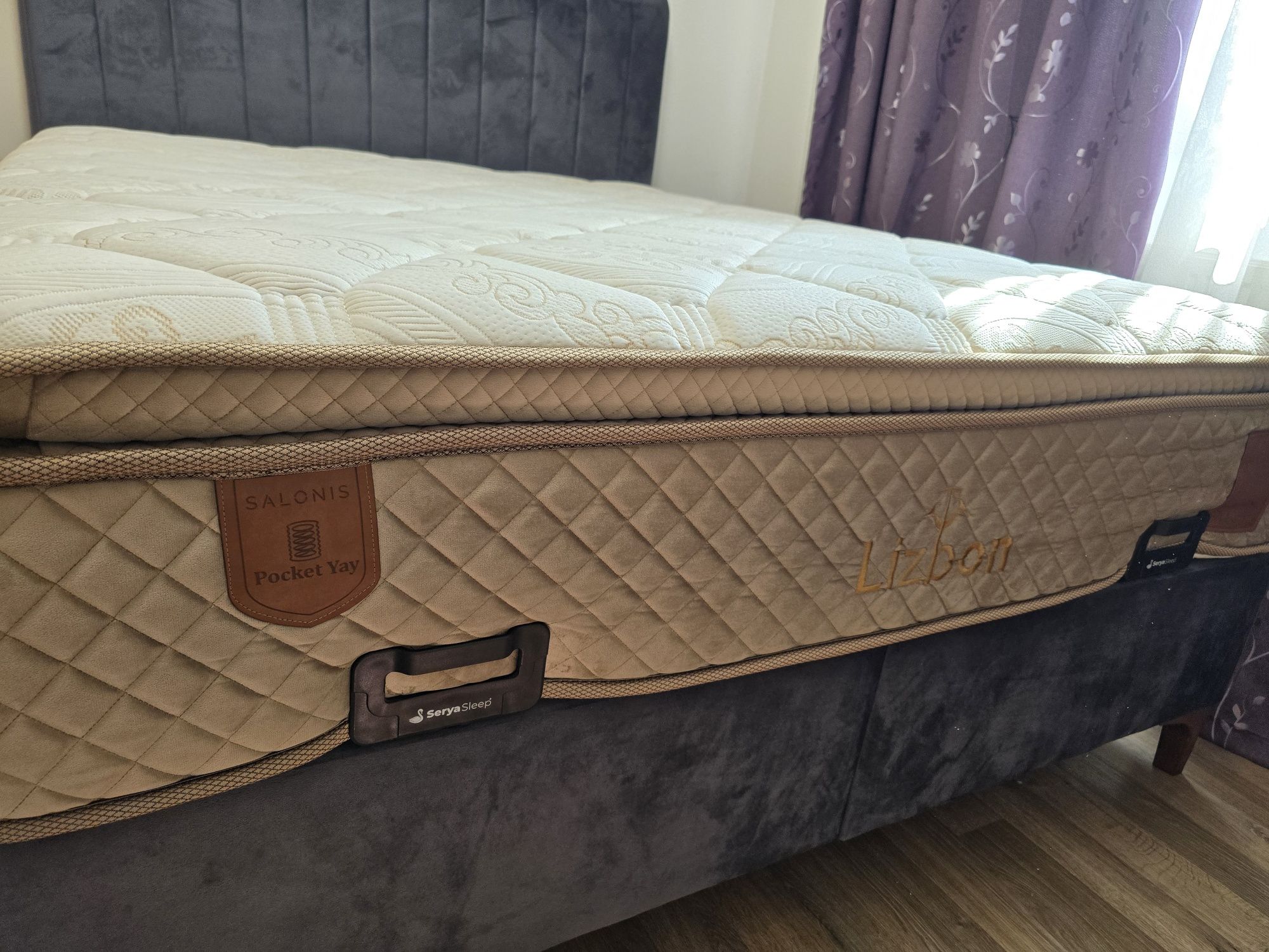 Saltea cu toper 160x200 34cm inaltime ca noua