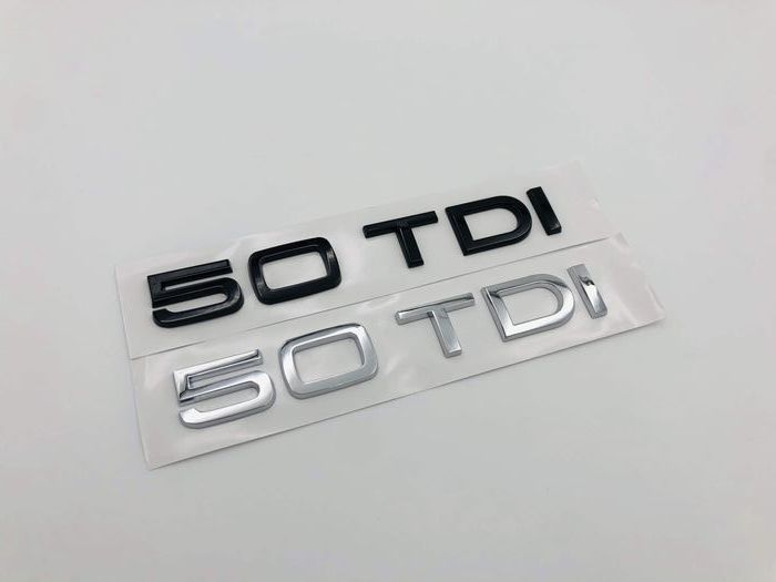 Emblema Audi 50 TDI spate crom