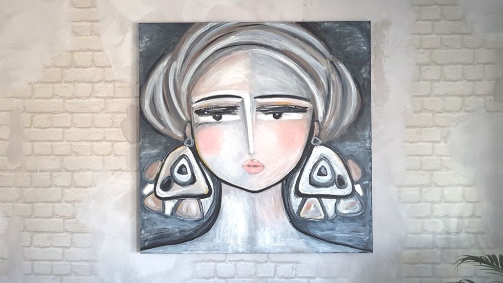 Pictura abstract " greeK girl "