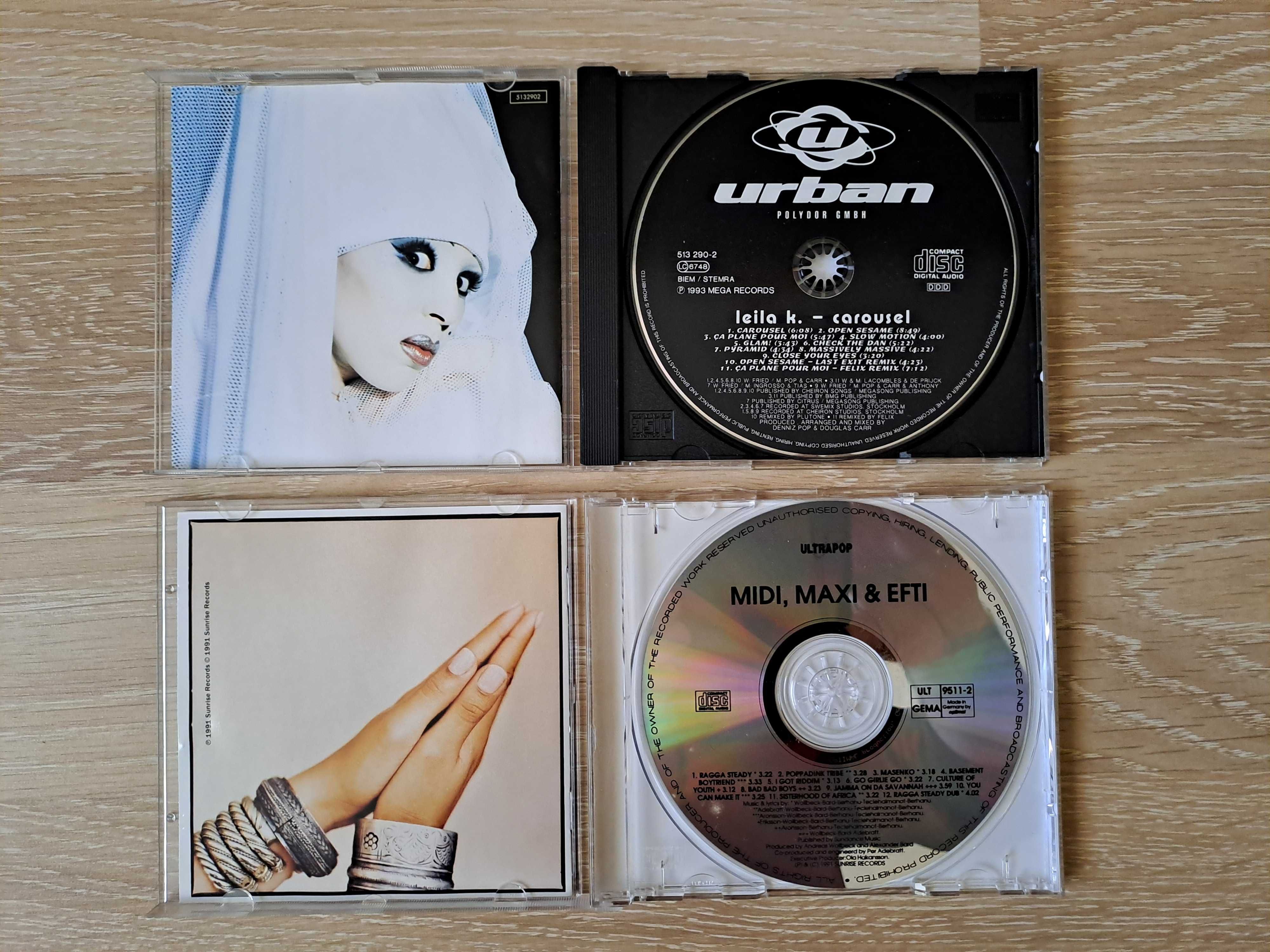 Pachet 7 CD Originale-Leila K.+Midi Maxi & Efti +Rob 'N' Raz-Eurodance