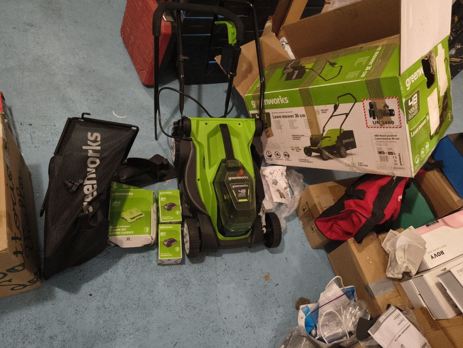 Greenworks GD24X2LM36K2x 48V безжична косачка за трева, ширина 36 см д