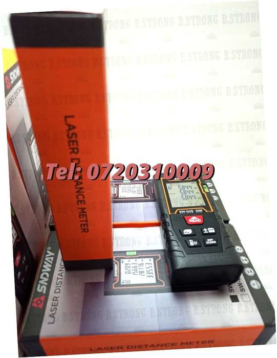 Ruleta Laser 40m Sndway Digital Portabil Usor De Manevrat
