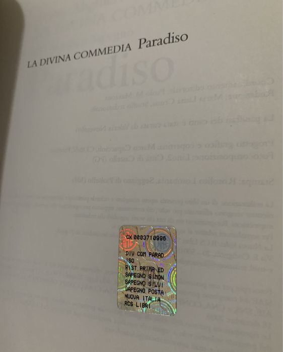 La Divina Commedia -Dante Alighieri. Lb Italiana. Carti