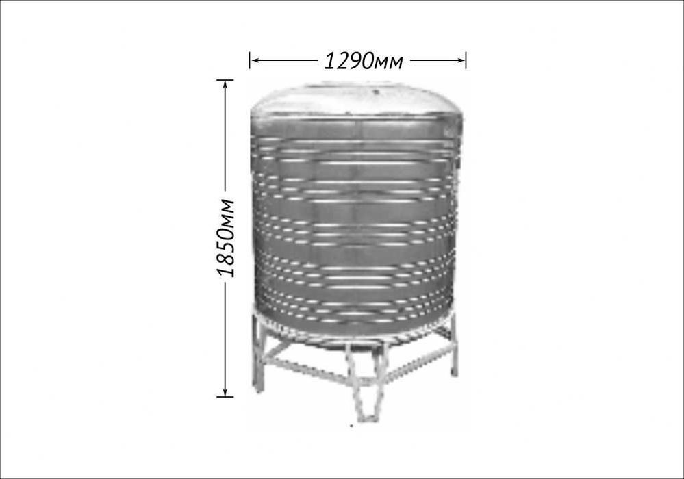 Ауыз суға арналған тот баспайтын ыдыс / Ёмкость нерж. (1500L)