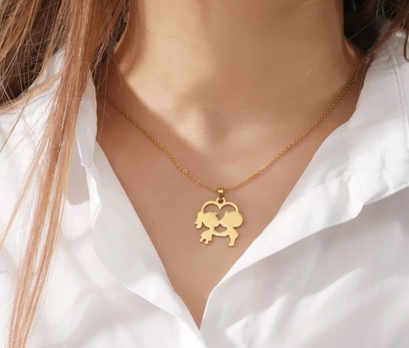 Lanț suflat cu aur cuplu