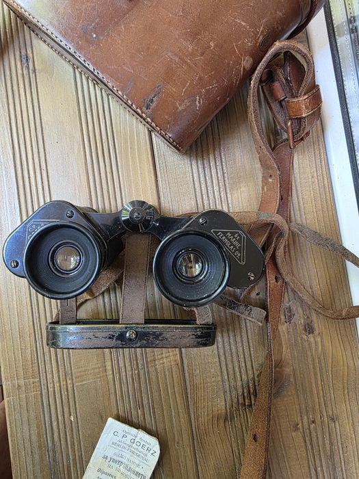 Антикварен бинокъл C. P. Goerz "Marine" – 6x30, оригинален калъф и док
