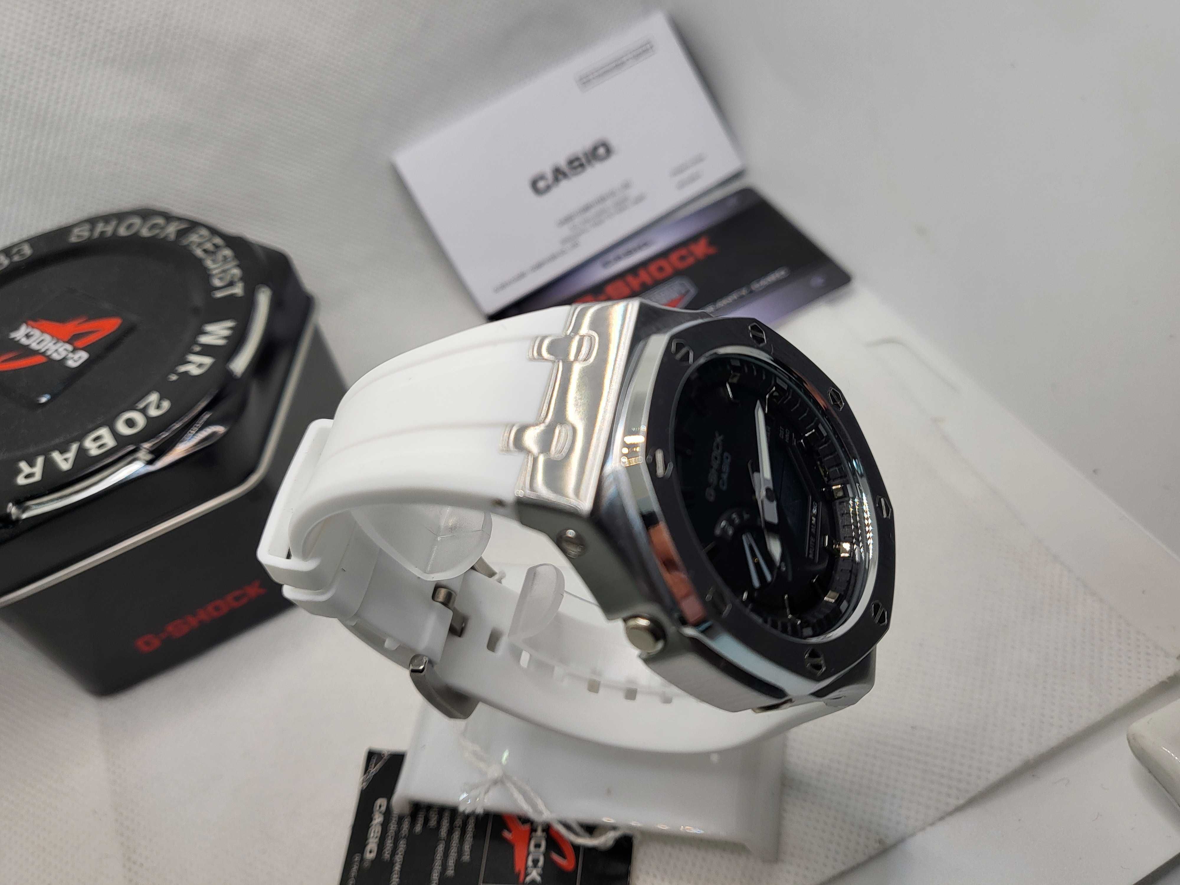 Ceas Casio g shock Royal Casioak GMA-2100 white, Garantie 2 ani