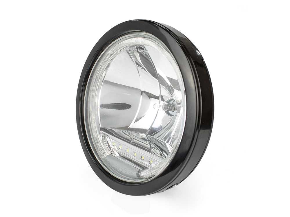 Халоген фар Optimo - H1, LED, DRL, черна рамка