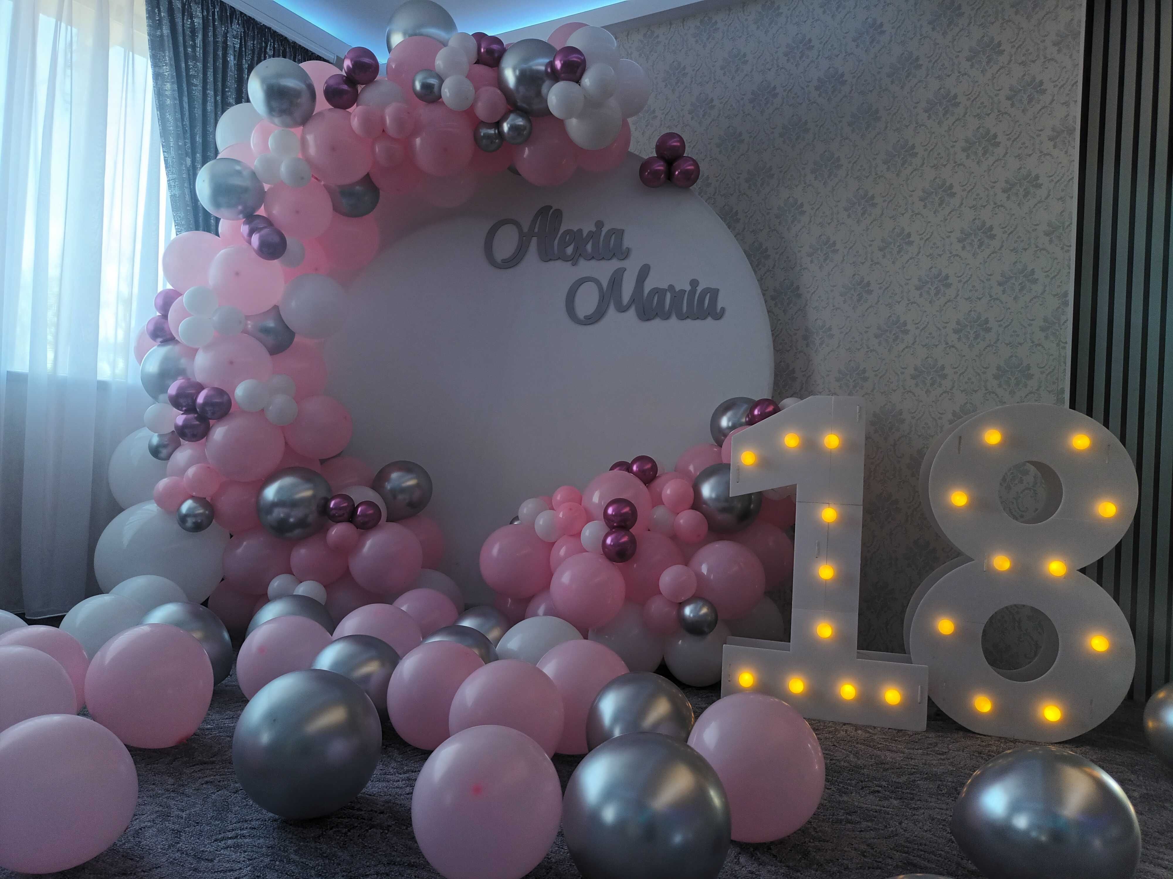 Arcada baloane majorat/botez/baby shower party Aranjamente baloane