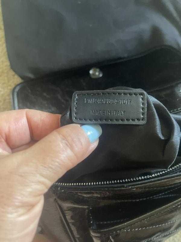 Geanta Saint Laurent Niki Chain Medium, Noir Vernis, 26 cm