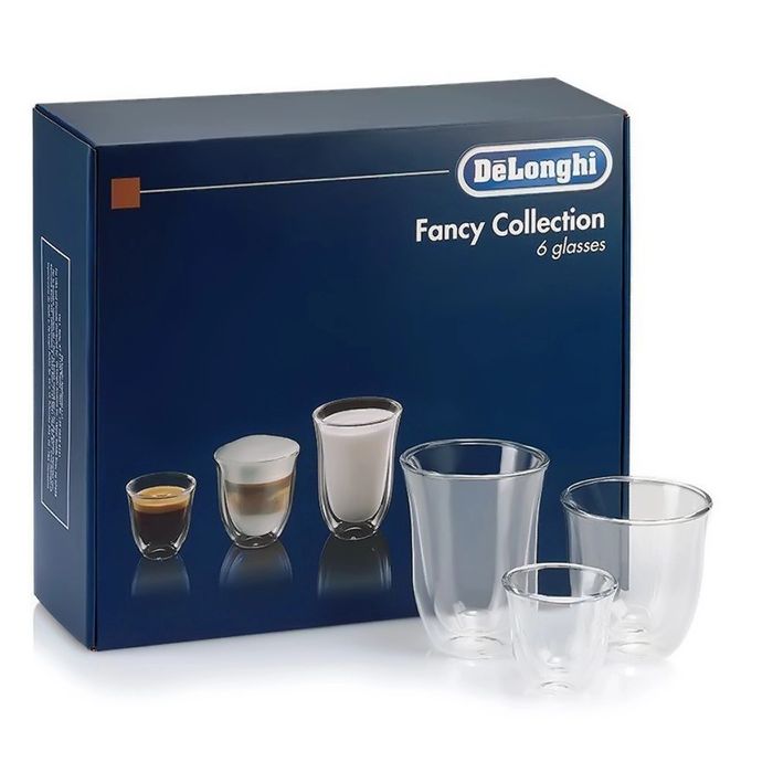 Набор стаканов для кофе DeLonghi DLSC 302 MIX (6 шт) 60/190/220 мл