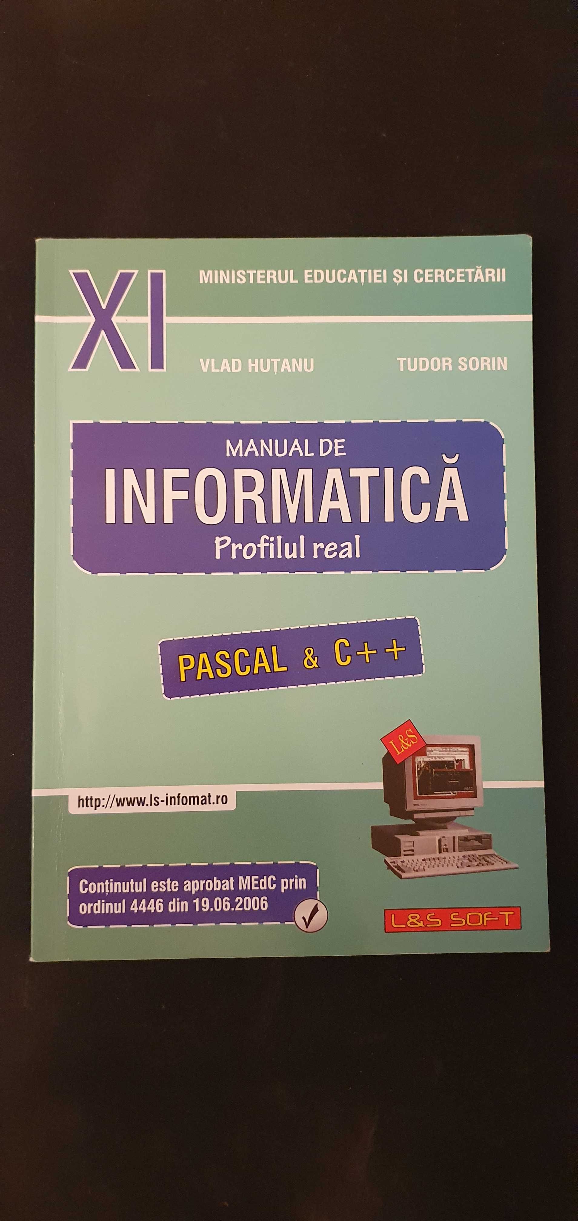 Manual informatică, cls aXi-a, profil real, editura L&S Soft