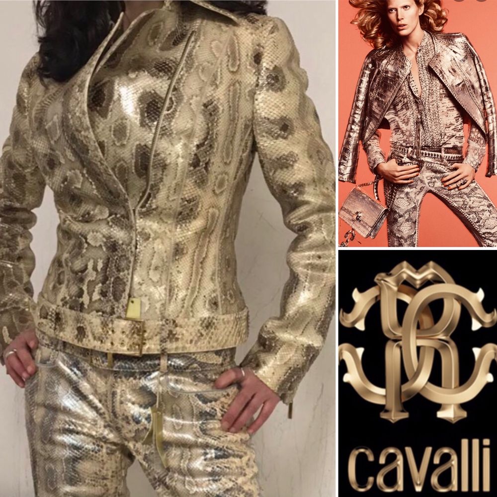 Roberto Cavalli Real Python jacket ОРИГИНАЛНО питон6800euro