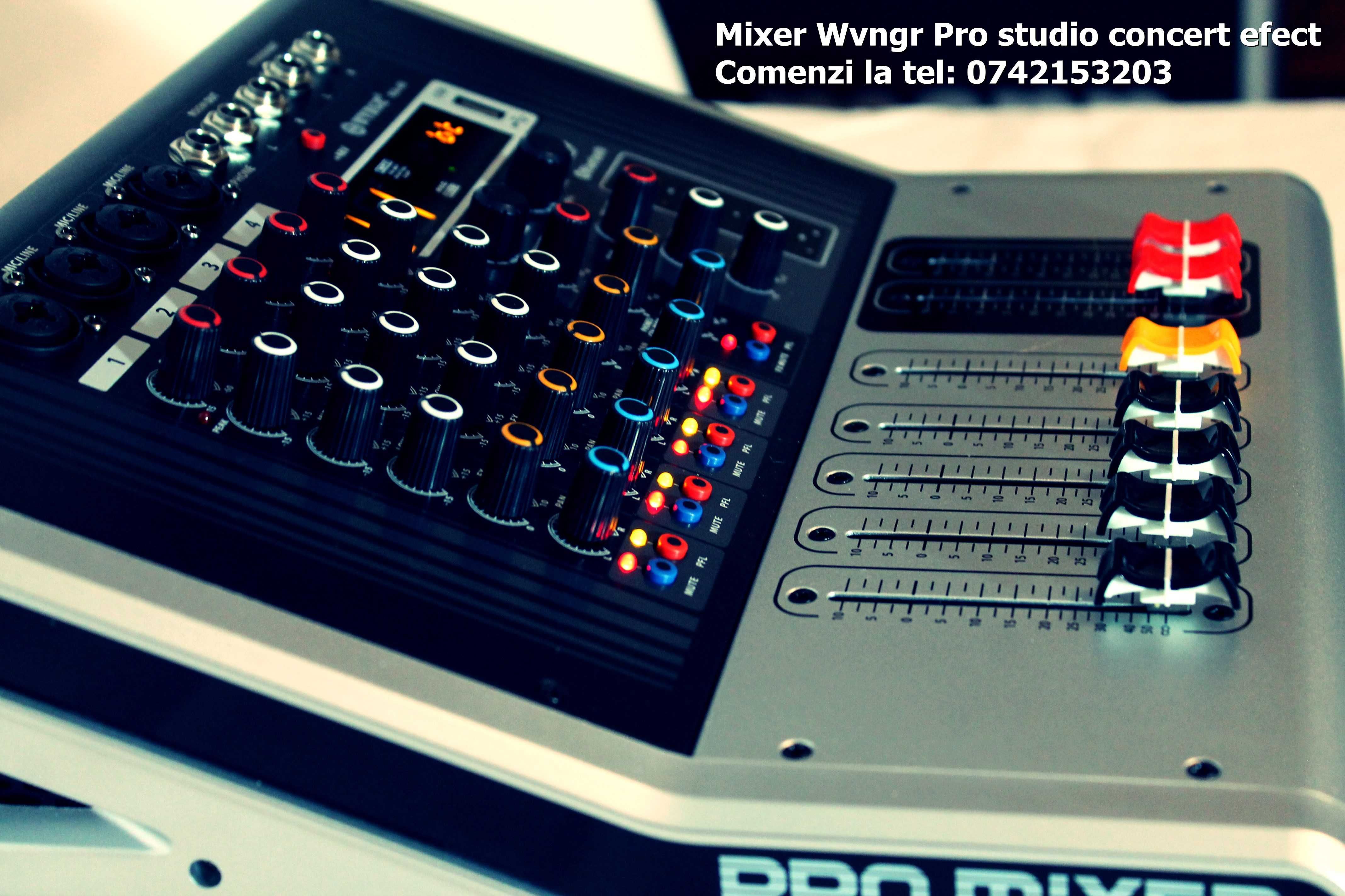 Mixer cu putere Wvngr Pro V2 studio Amplificator Recorder 2 X 340 W