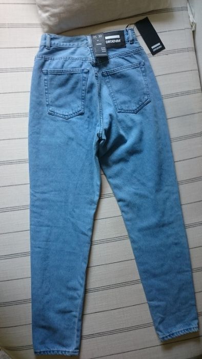 Blugi DR denim jeans makers talie inalta w25 noi bleu inele
