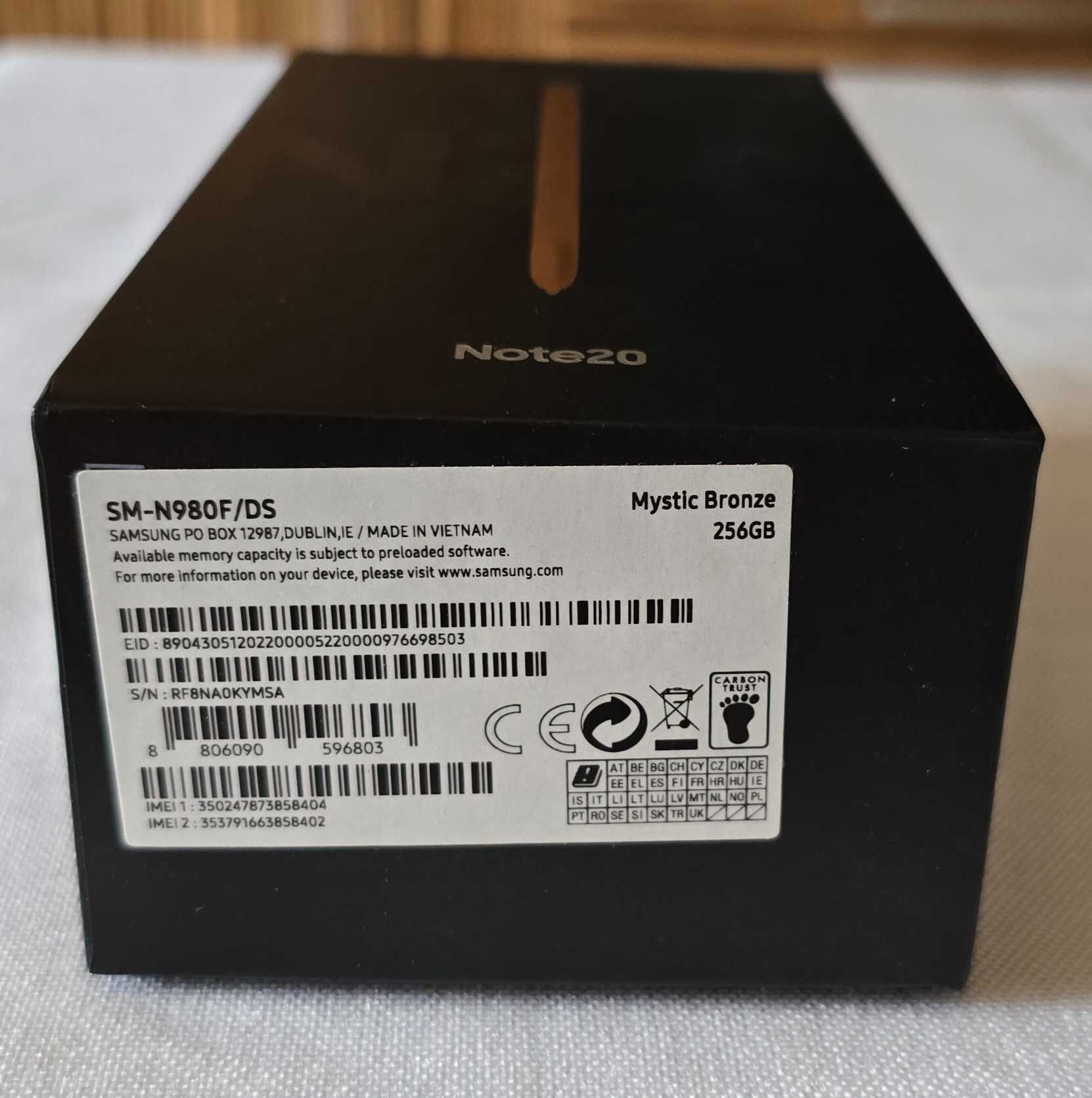смарт телефон Samsung Galaxy Note 20 N980F Dual Sim 256GB 8GB bronze
