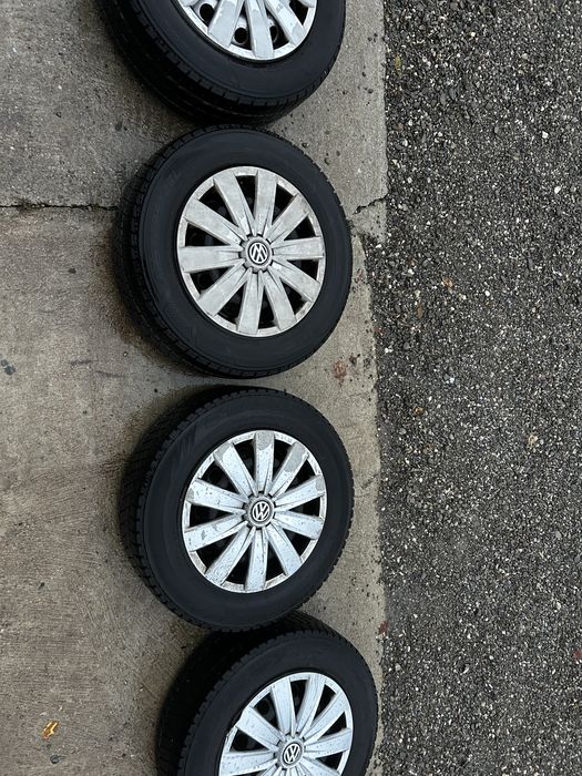 Set 4 anvelope , cu jante de otel, 5*120