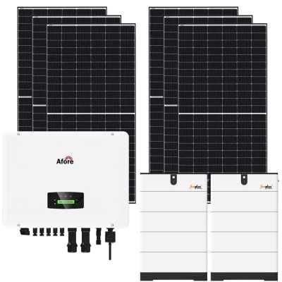 Трифазна автономна соларна система 20kW + 10.24 kwh литиева батерия