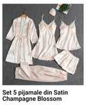 Set 5 pijamale de dama din satin.