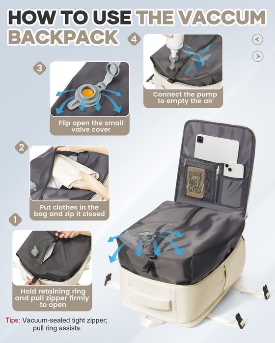 Rucsac 40x20x25, compartiment laptop si compartiment cu pompa vacuum