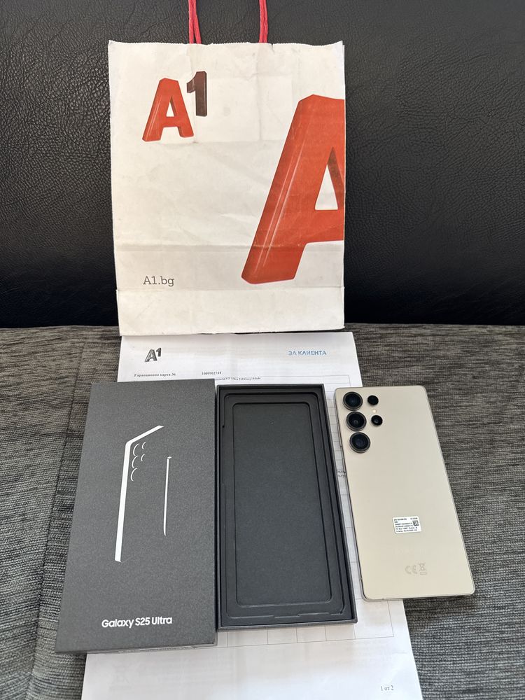 КАТО НОВ 512GB Samsung S25 Ultra A1 Гаранция 2027г. Gray / Сив