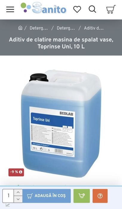 Detergent profesional masina de spălat vase ecolab