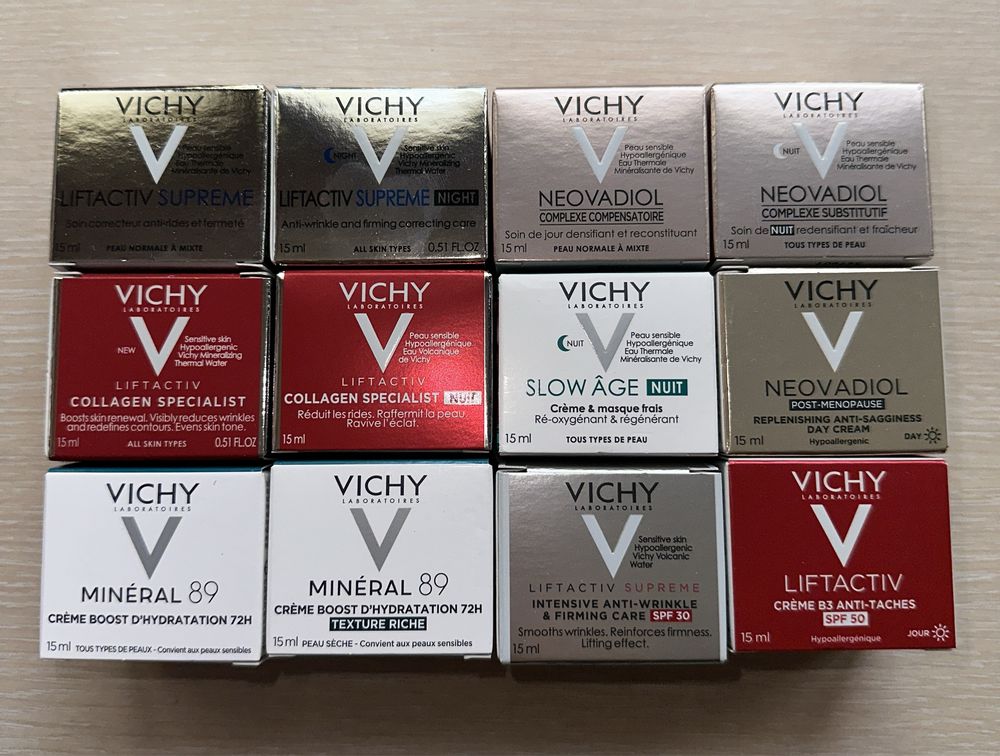 Vichy, La Roche слънцезащитни кремове, серуми, фон дьо тени, маски