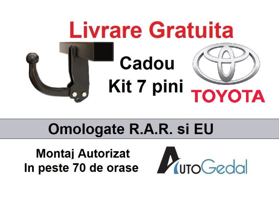Carlig Remorcare Toyota Hilux - Omologat RAR si EU - Montaj Autorizat