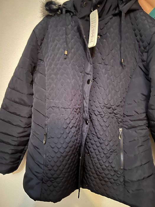 Geaca groasa de iarna, NOUA cu eticheta, bleumarin XL