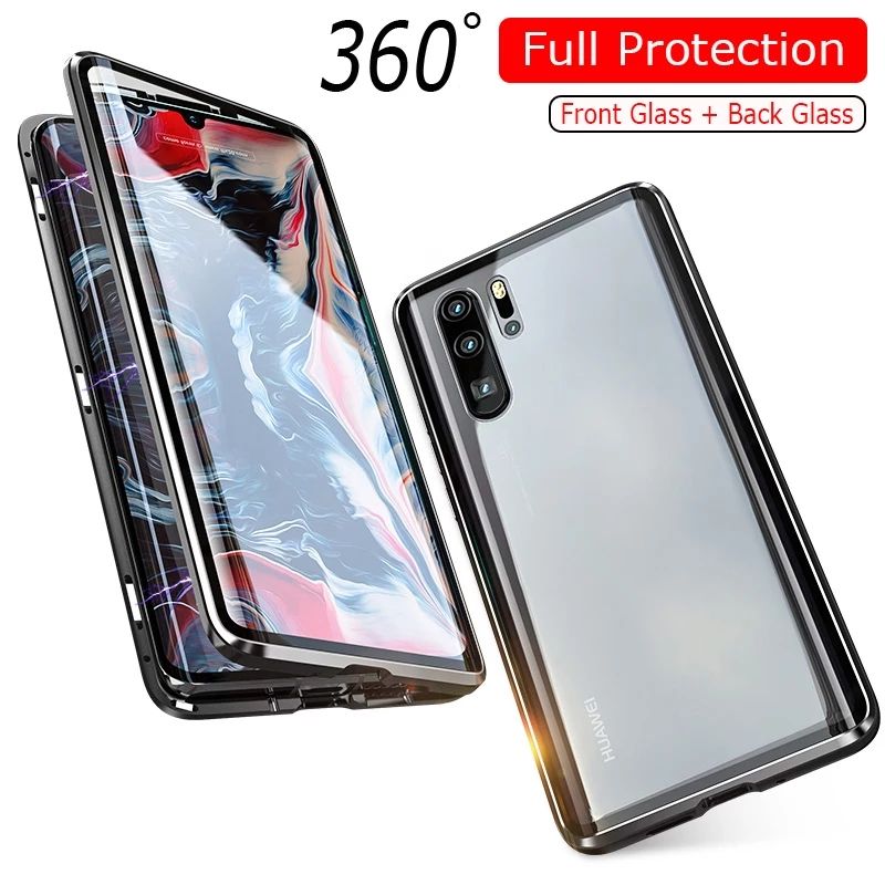 Двоен Магнитен Кейс Huawei P30 P20 Mate 20 Lite P Smart Z Nova 5T 360