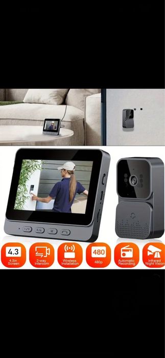 Videointerfon/ sonerie cu ecran HD , nou