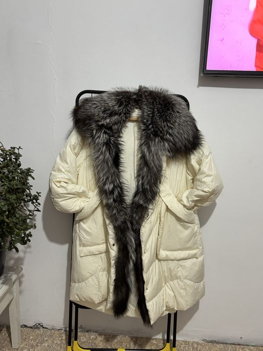Шикарная женская пихора с натуральным песцом! Размер свободный