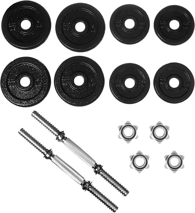 Set Banca, Zoco Body Fit®si Set gantere SL-002, greutate 30 kg, Otel