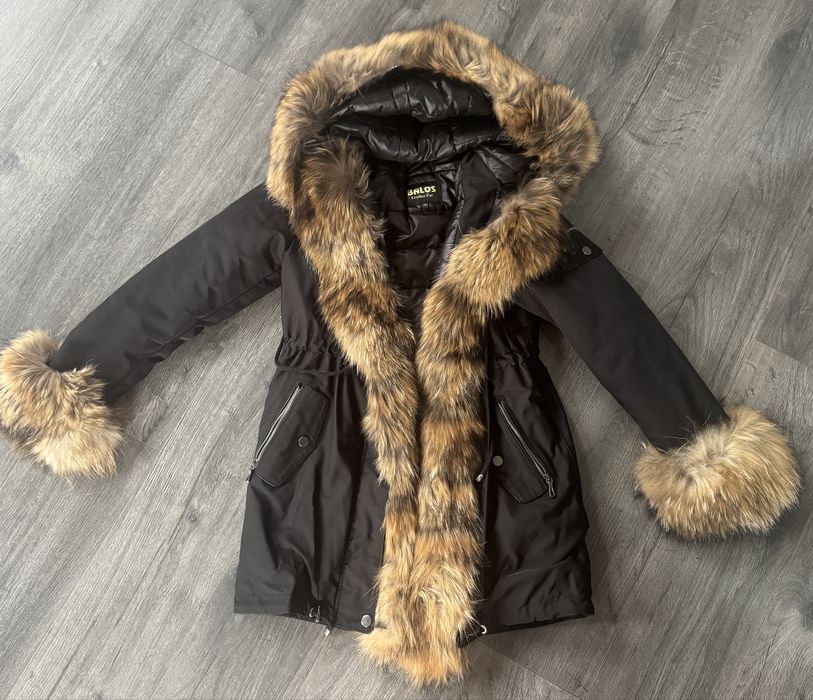 Geaca parka blana naturala Noua masura S