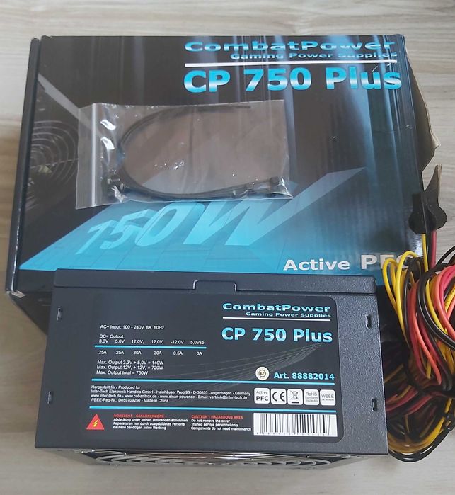 Vand sursa Inter-Tech Combat Power Plus 750W eficienta 86% noua