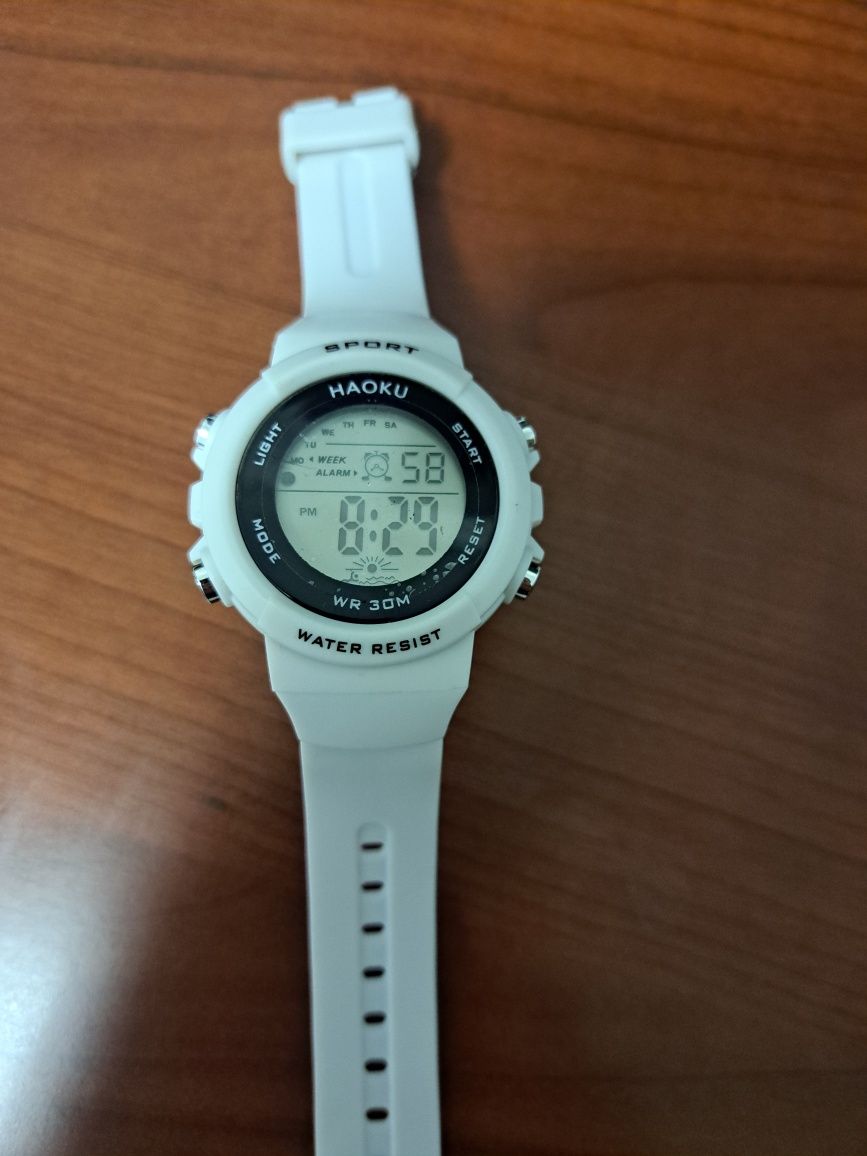 Smart Watch Sport White Waterproof