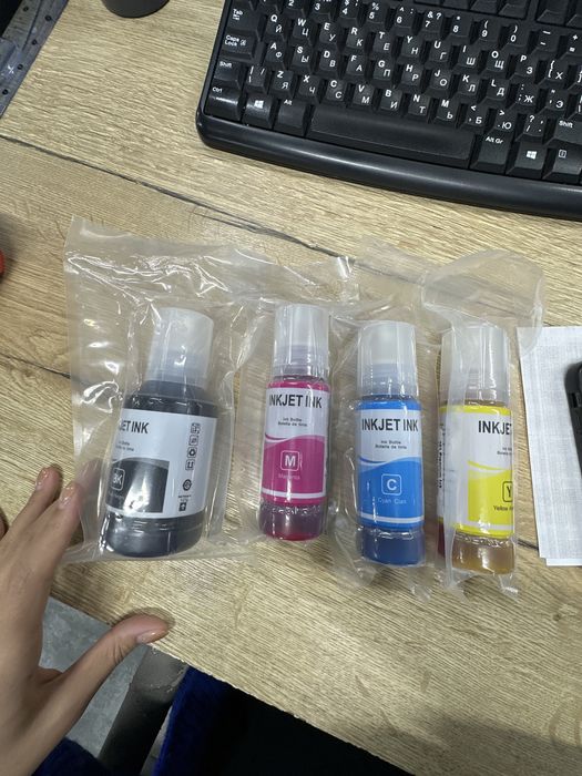 Чернила Эпсон комплект за 5000 тенге