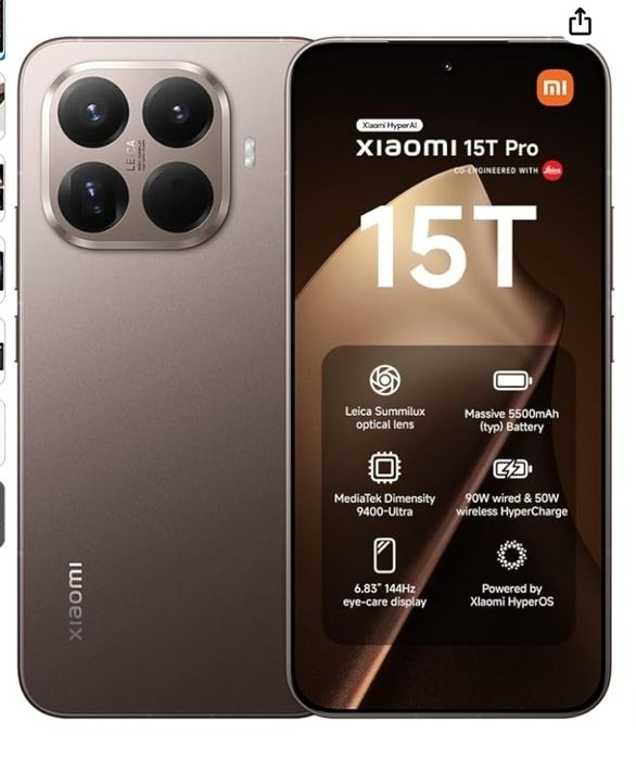 Xiaomi 15T Pro ,mocha 12/256gb,Sigilat, Garanție, Preț Fix