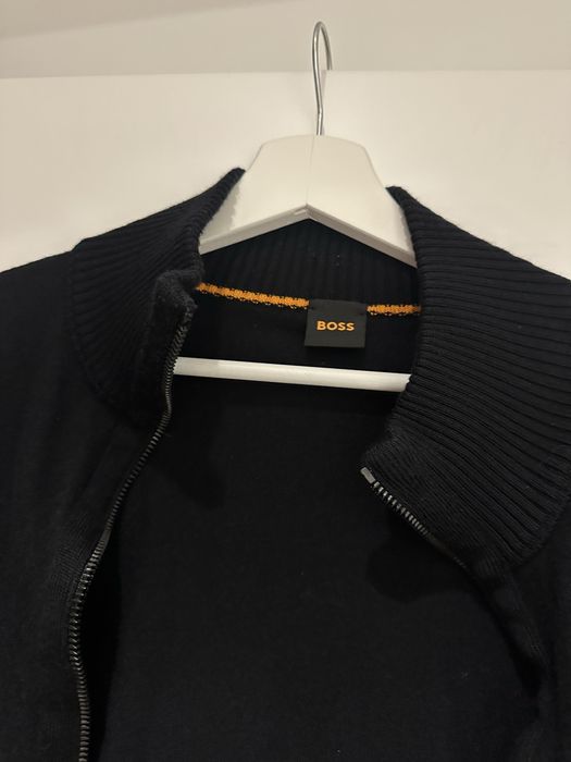 Мъжка черна жилетка Boss с вълна, оригинална, XL