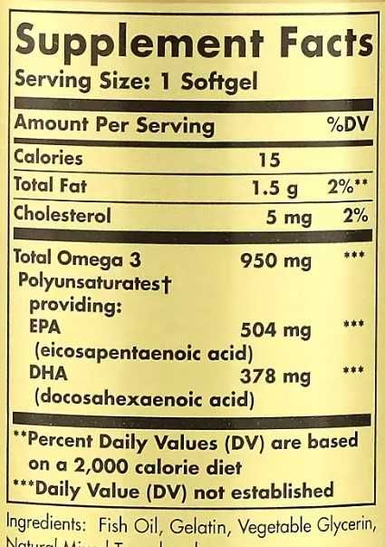 Solgar Omega 3 (Омега 3) 100 шт