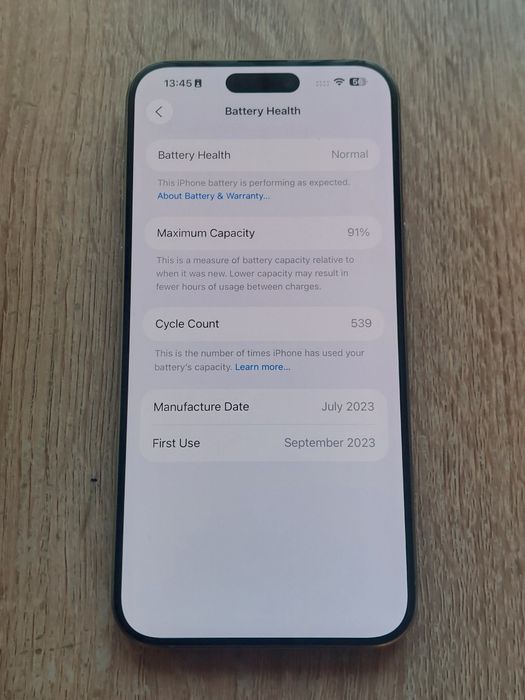 iPhone 15 Pro Max 256GB 91% Гаранция!