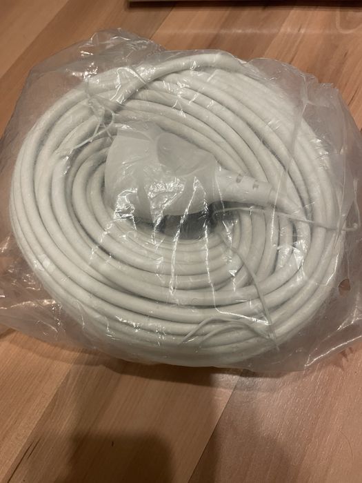 Удължител на контакт, 30 м, цвет бял