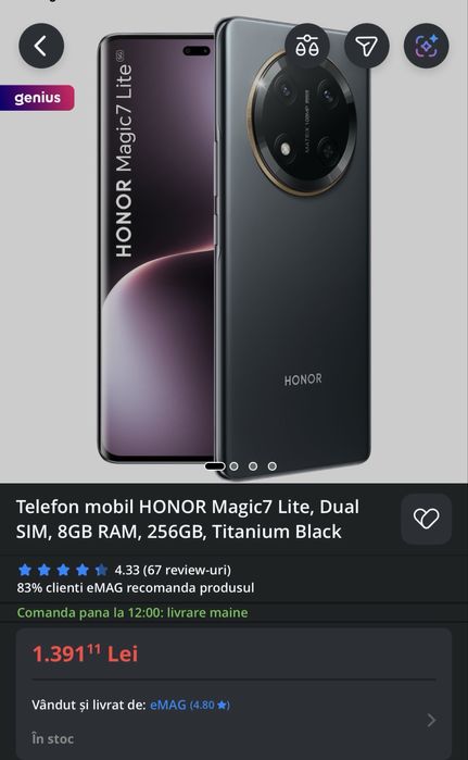 Honor magic 7 lite nou factura 24 luni si garantie